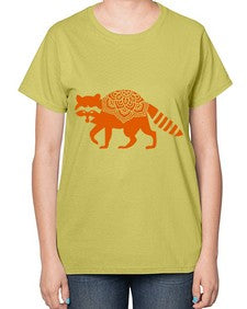 RacoonMandala 1010# - mandala-  Ladies T-Shirt