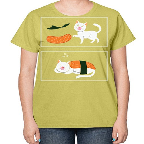 Ramen Cat Kawaii Anime Japanese Anime 279# - anime-  Ladies T-Shirt
