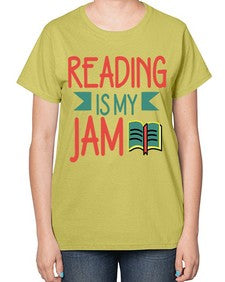 Reading is my jam 702# - librarian-  Ladies T-Shirt