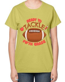Ready to tackle fifth Grade 741# - fifth grade-  Ladies T-Shirt