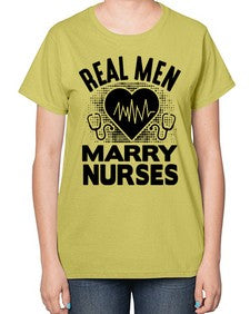 Real men Style 1349# - nurse-  Ladies T-Shirt