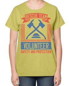 Rescue Team Volunteer Safety And Protection Style 33# - volunteer-  Ladies T-Shirt