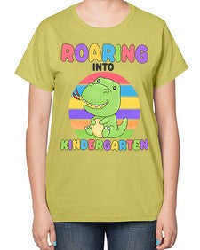 Roaring to Kindergarten Trex 770# - kindergarten-  Ladies T-Shirt