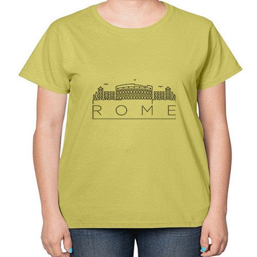 Rome Minimal Skyline 1747# - cities-  Ladies T-Shirt