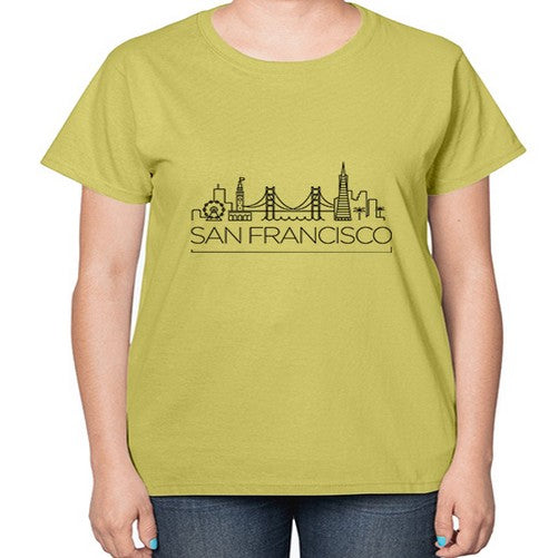 San Francisco Minimal Skyline 1776# - cities-  Ladies T-Shirt