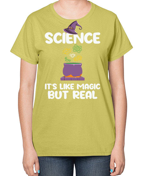 ScienceItsLikeMagicButScientistSkinite Scientist Skinite 48# - general science-  Ladies T-Shirt