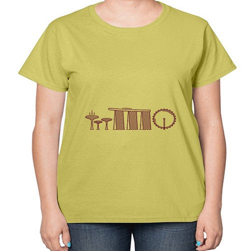 Singapoure 1847# - cities-  Ladies T-Shirt
