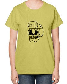 Skull Skeleton 144# - skull and bones-  Ladies T-Shirt