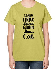 Sorry I Have Plans Style 105# - cats-  Ladies T-Shirt