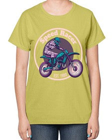 Speed racer 63# - motorcycle-  Ladies T-Shirt