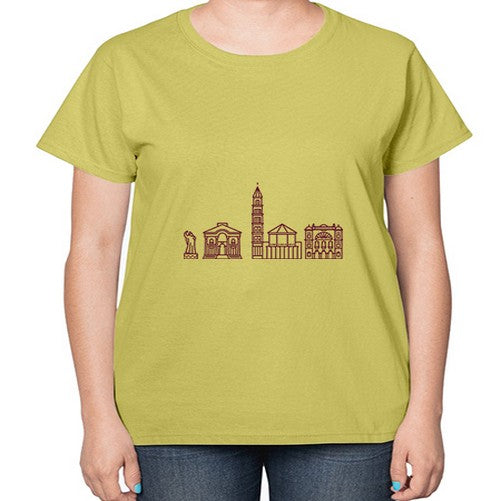 Split 1876# - cities-  Ladies T-Shirt