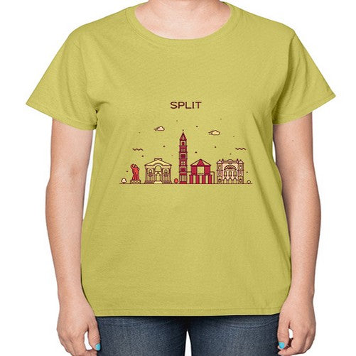 Split 1877# - cities-  Ladies T-Shirt