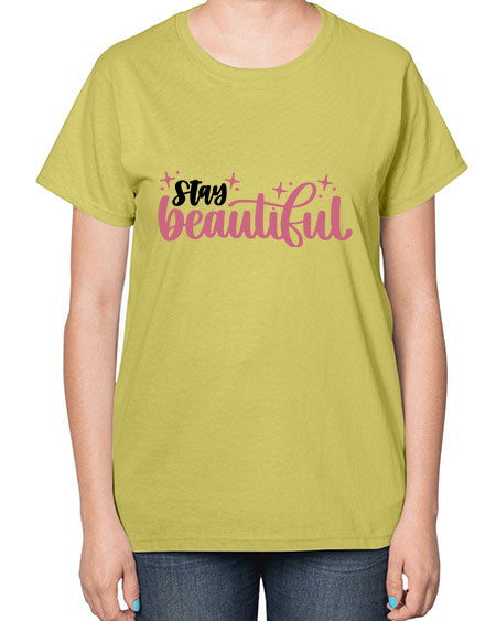 Stay Beautiful Style 18# -makeup  Ladies T-Shirt