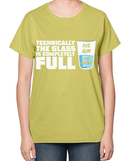 TechnicallytheGlassiscompletelyScientistSkinite Scientist Skinite 22# - general science-  Ladies T-Shirt