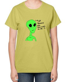 Thanks for beliving in me alien 5# - ufo-  Ladies T-Shirt
