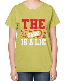 The cake is a lie 48# - video games-  Ladies T-Shirt