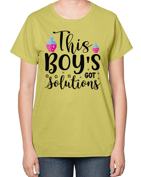 This Boy s Got Solutions 20# - general science-  Ladies T-Shirt