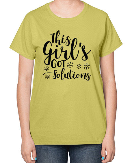 This Girl s Got Solutions 17# - general science-  Ladies T-Shirt