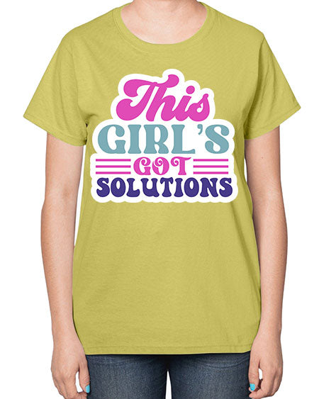 This girls got solutions 16# - general science-  Ladies T-Shirt
