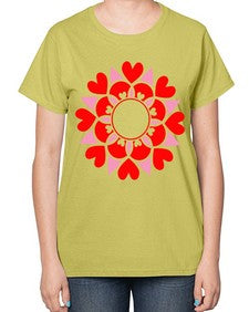 ValentineMandalaOPT 1194# - mandala-  Ladies T-Shirt