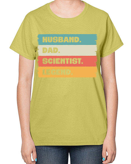 VintageHusbandDadScientistLegendScientistSkinite Scientist Skinite 14# - general science-  Ladies T-Shirt