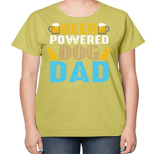 beer power dog dad 55# - dogs-  Ladies T-Shirt