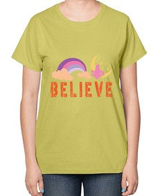 believe 47# - unicorn-  Ladies T-Shirt