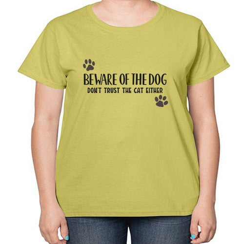 beware of the dog 61# - dogs-  Ladies T-Shirt