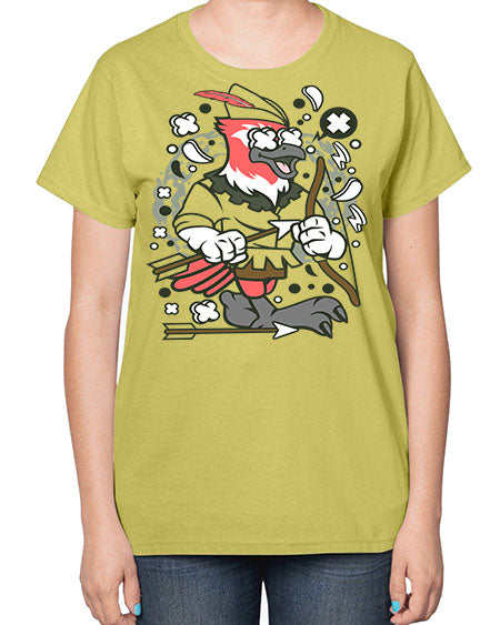 bird robin hood 25# - birds-  Ladies T-Shirt