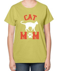 cat mom Style 35# - cats-  Ladies T-Shirt