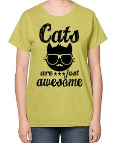 cats are just awesome - cats-  Ladies T-Shirt