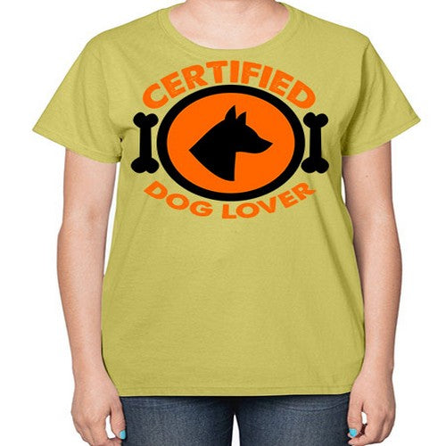 certified dog lover - dogs-  Ladies T-Shirt