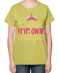 create your own magic 82# - unicorn-  Ladies T-Shirt