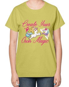 create your own magic 84# - unicorn-  Ladies T-Shirt
