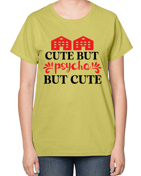cute but psycho but cute 277# - general science-  Ladies T-Shirt