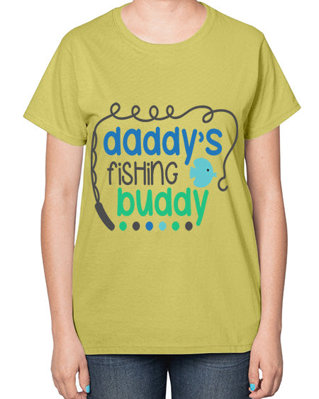 daddys fishing buddy 62# - shark-fish-  Ladies T-Shirt