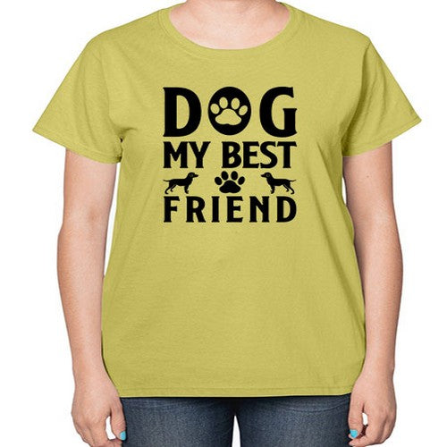 dog my best friend 88# - dogs-  Ladies T-Shirt
