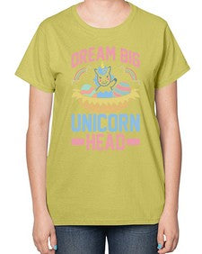 dream big unicorn head 98# - unicorn-  Ladies T-Shirt