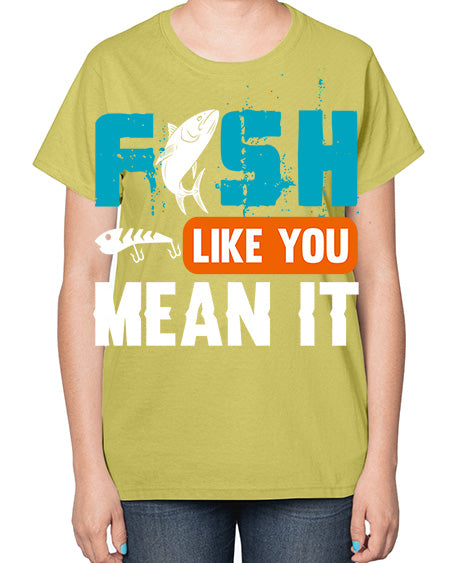 fish like you mean it png 81# - shark-fish-  Ladies T-Shirt