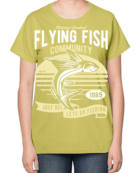 flying fish 16# - shark-fish-  Ladies T-Shirt