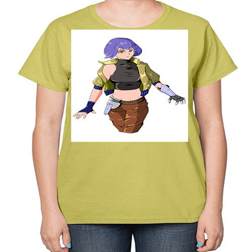 girl with gauntlet169# - anime-  Ladies T-Shirt