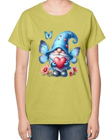 gnome with butterfly 01# - gnome-  Ladies T-Shirt