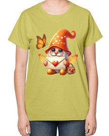 gnome with butterfly 06# - gnome-  Ladies T-Shirt