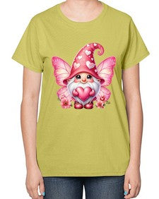 gnome with butterfly 08# - gnome-  Ladies T-Shirt