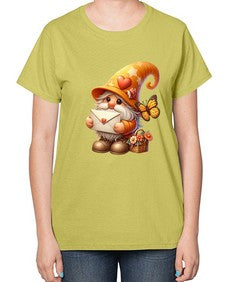 gnome with butterfly 09# - gnome-  Ladies T-Shirt