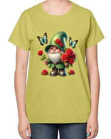 gnome with butterfly 11# - gnome-  Ladies T-Shirt