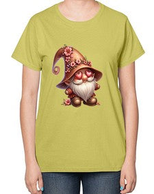 gnome with butterfly 15# - gnome-  Ladies T-Shirt
