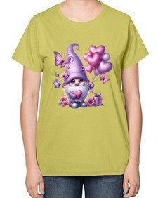 gnome with butterfly 19# - gnome-  Ladies T-Shirt