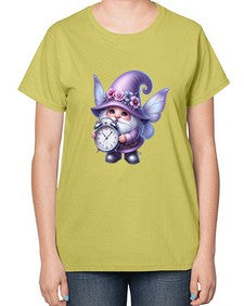 gnome with butterfly 23# - gnome-  Ladies T-Shirt