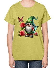 gnome with butterfly 26# - gnome-  Ladies T-Shirt